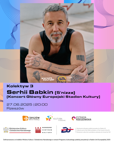 plakat promujący artystę Serhii Babkin